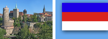 Bautzen and the Sorb flag Bautzen and the Sorb flag