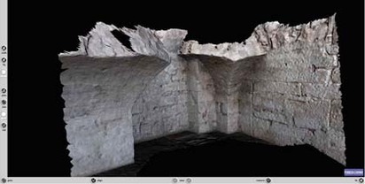 Point cloud meshed and textured: site see above. 