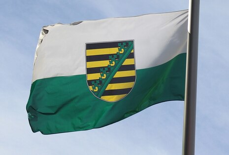 Foto der sächsischen Flagge