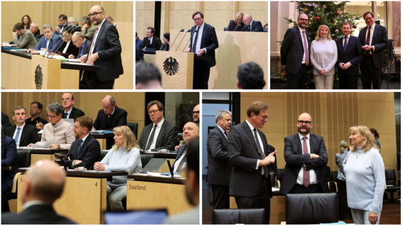 Eine Collage aus Eindrücken aus der 1060. Bundesratssitzung.