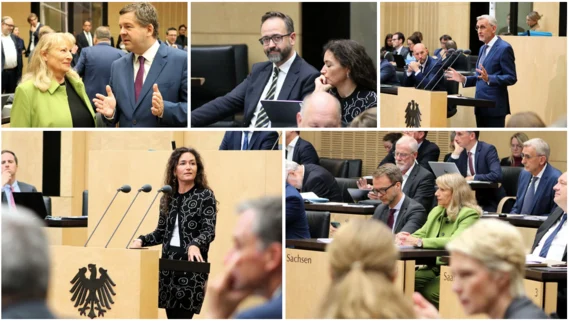Eine Collage aus Eindrücken aus der 1068. Bundesratssitzung.